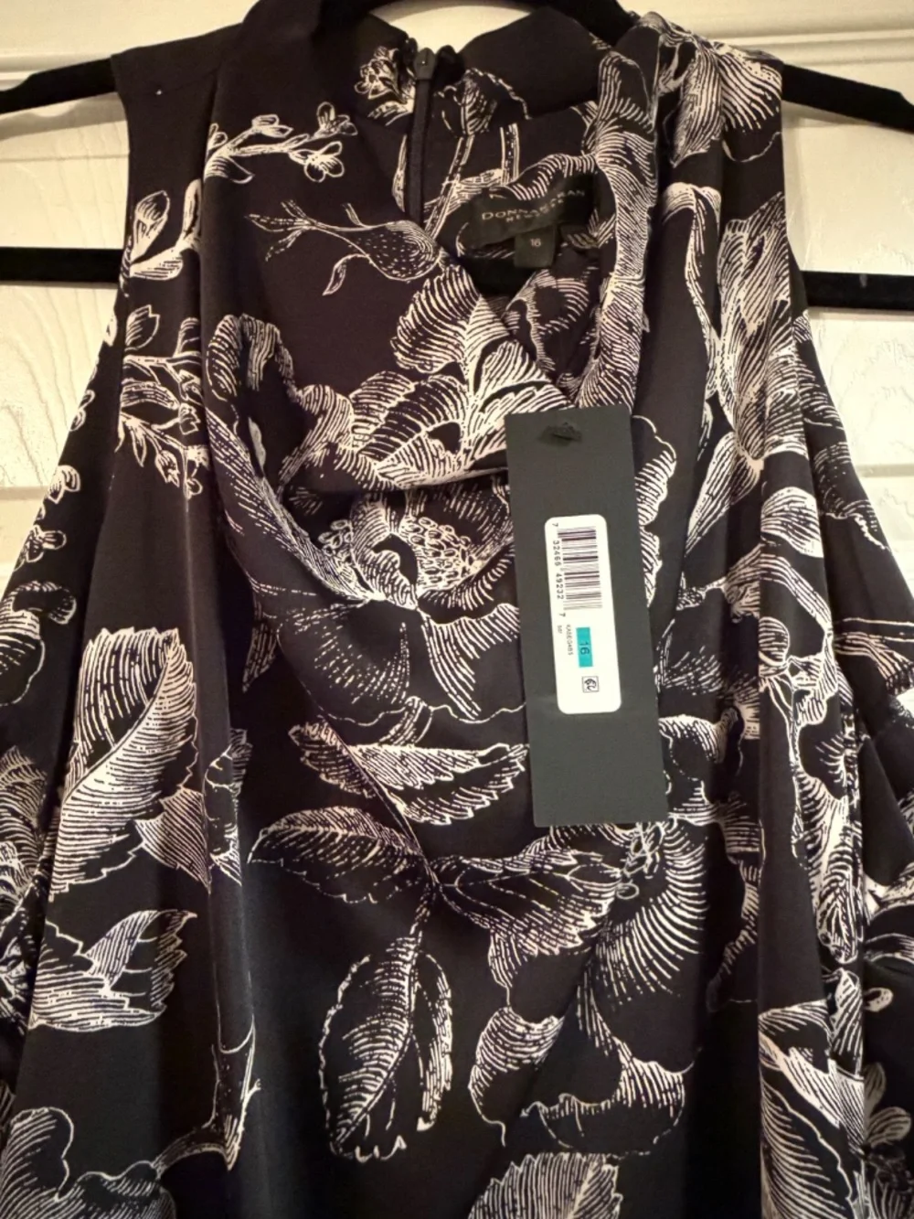 Donna Karen New York NWT Asymmetrical Dress Size 16 - Picture 6 of 7